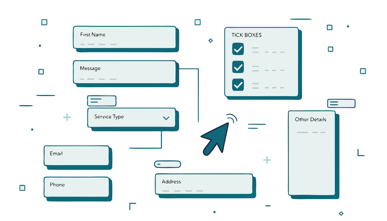 Form fields being arranged on the Formfyl canvas